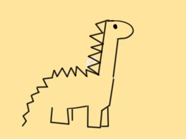 卡通恐龙的简单画法手绘_素描恐龙简笔画图片 - 巧巧简笔画