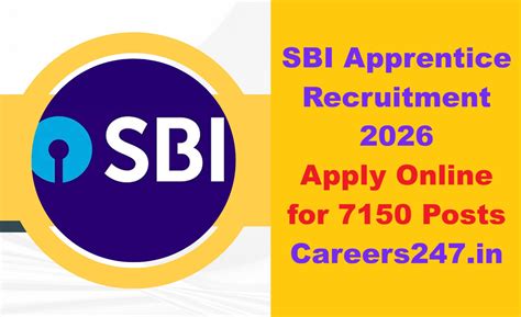 SBI Apprentice Recruitment 2026 – Apply Online for 7150 Posts