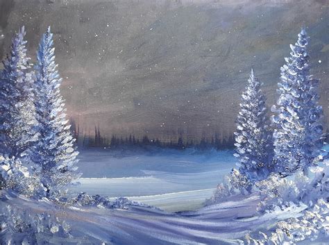 Snowy Landscape Paintings Winter Snow Landscape Lois & Morgaine