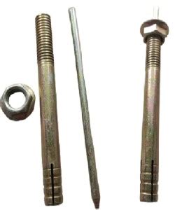 Q1 Beads Nut & Bolt Set 12 Pack 6 Inches Anchor Fastener Zinc Plated ...