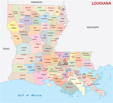 Louisiana Parishes Map | Mappr