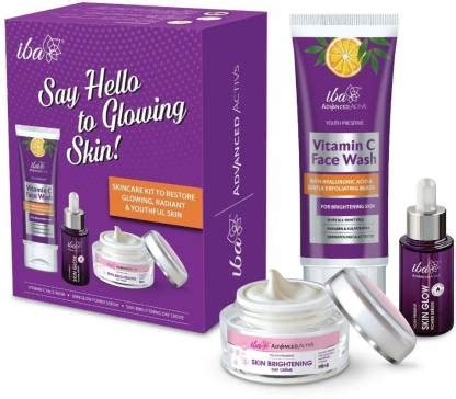Iba Say Hello to Glowing Skin Kit - Face Wash, Serum, Moisturizer with ...