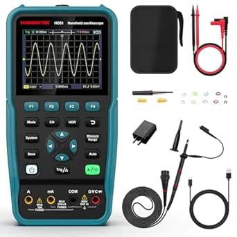 HANMATEK 3 in 1 Handheld Oscilloscope Multimeter,Waveform Generator ...