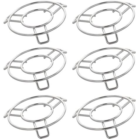 6-Piece Stainless Steel Trivet Set | Hot Pot Mat & Cooker Stand for ...