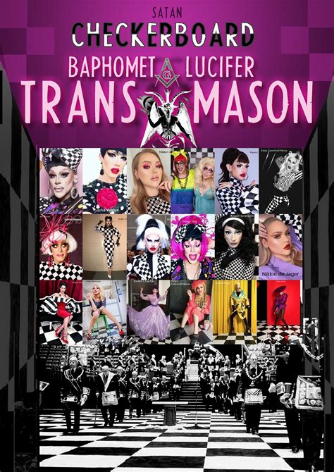Satan's Baphomet Transgender Puppets with their Checkerboards : r/SaturnStormCube