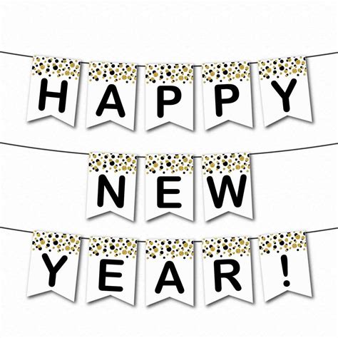 Happy New Year Banner Printable
