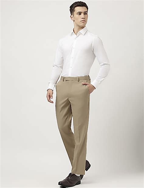 Buy Solid Trousers at Marks & Spencer