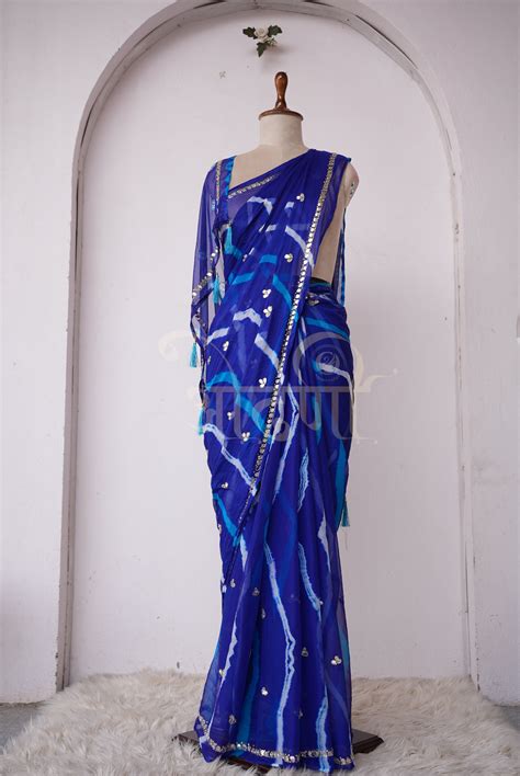 LAHRIYA SAREE WITH GOTAPATTI & CUTDANA WORK ON CHIFFON FABRIC ##SR0172