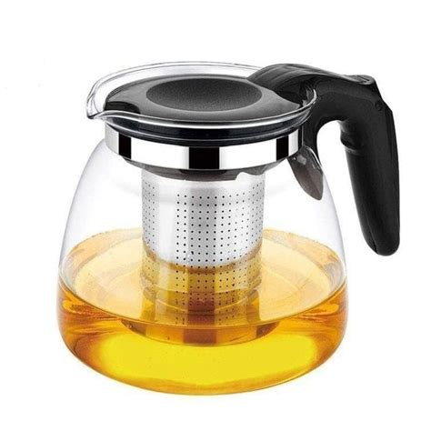 VENDLY Glass Teapot with Stainless Steel Infuser, Glass Teapot for ...
