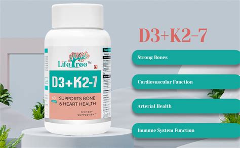 LifeTree D3+K2-7 Supplement | Supports Stronger Immunity & Bone & Heart ...