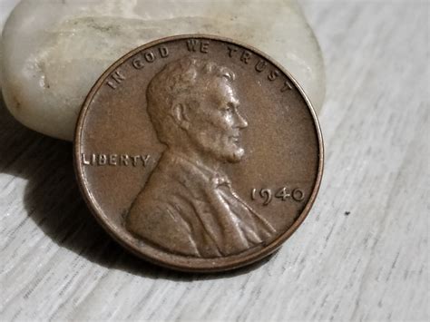 1940 Lincoln Wheat Penny No Mint Mark, DDO...L On Edge, Vintage Coin ...