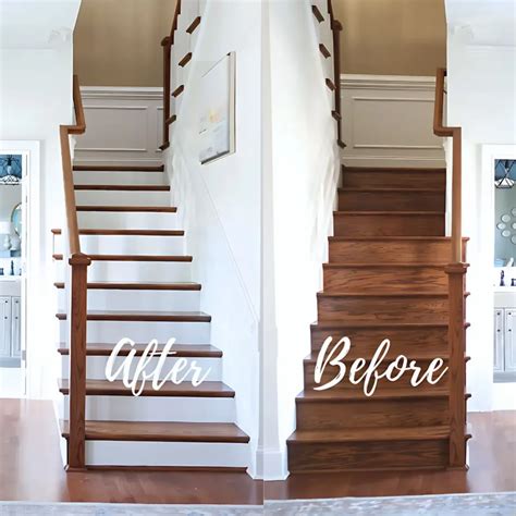 How-To Prep and Paint Stained Stairs White | Porch Daydreamer