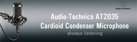 Audio-Technica AT2035 Cardioid Condenser Microphone with High Pass Fil ...