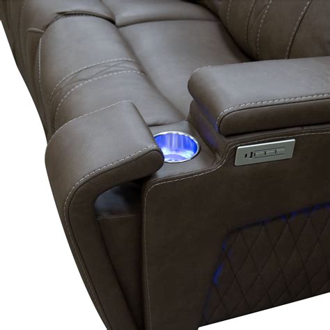 Moto Motion Kempton 535-1E Layflat Recliner Home Theater Sofa with 3 ...