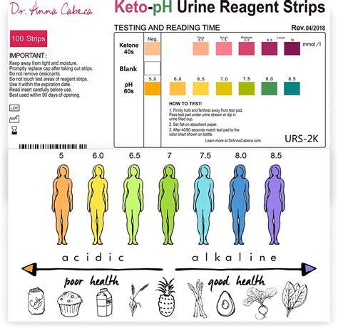 Dr. Anna Cabeca 3-in-1 Ketone + pH + Uric Acid Urine Test Strips (100 ...