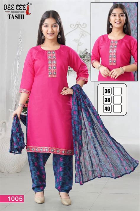 Deecee Tashi Vatican Girls Kids Kurti Bottom With Dupatta Collection