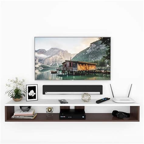 ESTANTERIA White Walnut, Stunning 17 mm Thickness Engineered Wood TV ...