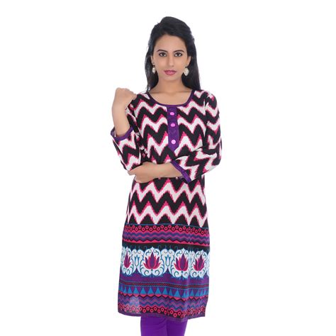 Buy Rung Women's Multicolour 3/4 Sleeve Cotton Kurti Combo - Set Of 2 ...