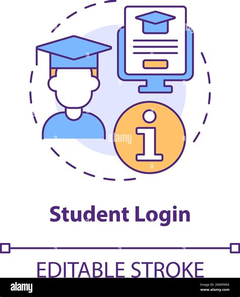 Student login concept icon Stock Vector Image & Art - Alamy