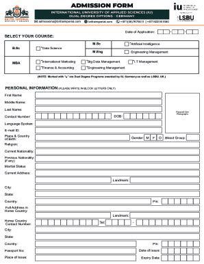 Fillable Online NEW DUAL STUDY PROGRAMME - GERMANY'S LARGEST UNIVERSITY ...