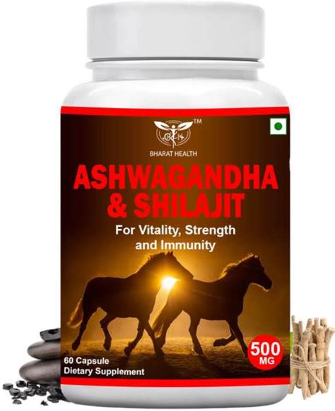 BHARAT HEALTH ASHWAGANDHA & SHILAJIT 60VEG CAPSULE/500MG - Price History
