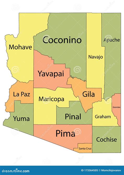 Map Of Counties In Arizona