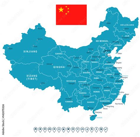China Map and Flag 的图像结果