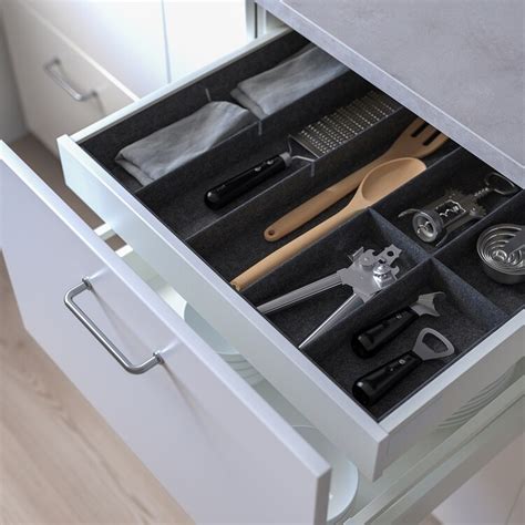 UPPDATERA adjustable organiser for drawer, grey, 60 cm (235/8") - IKEA