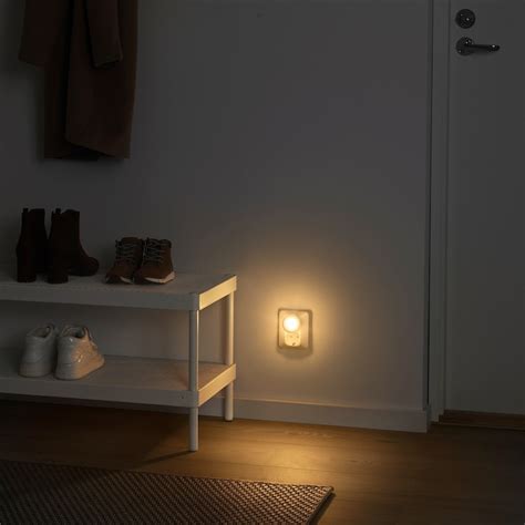 MÖRKRÄDD LED nightlight with sensor, white - IKEA