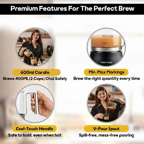 Automatic Chai Maker 400ML with Auto Shut-Off | InstaCuppa