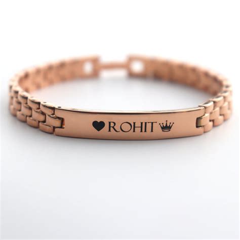 Premium Steel Engravable Bracelets for Men & Women - Available in 4 Co ...