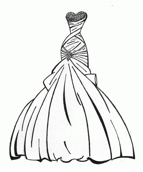 Printable Dress Coloring Pages