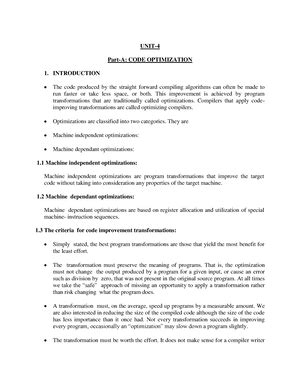 Compiler Design U3 - Unit 3 notes - UNIT- Part-A:Semantic analysis ...