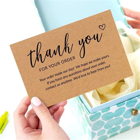 Thank You Cards for Customers | Bulk Kraft Postcards | Small Business ...