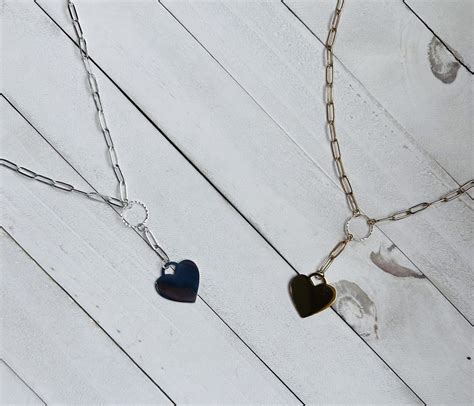Solid Heart Necklace - Monarch Jewelry