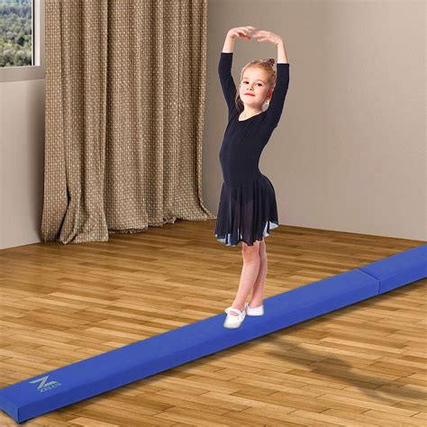 ZELUS Foldable Gymnastics Balance Beam 244m, Floor Balance Beam with ...