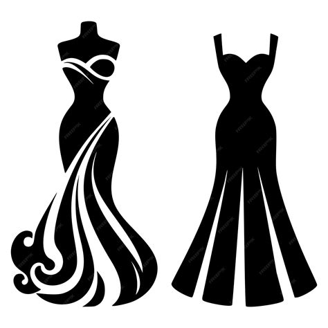 Premium Vector | Elegant dresses silhouette - silhouette of dress