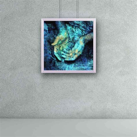 ArtzFolio Mystical Hands In Water Tabletop Painting White Frame 10 x 10 ...
