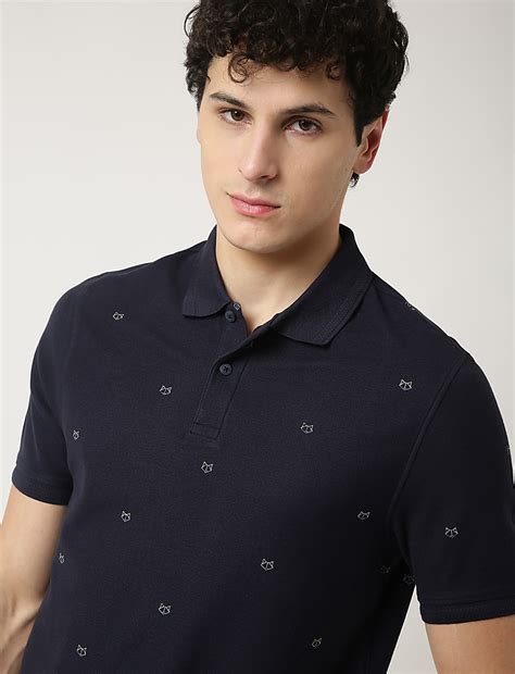 Buy Pure Cotton Printed Polo Neck T-Shirt at Marks & Spencer