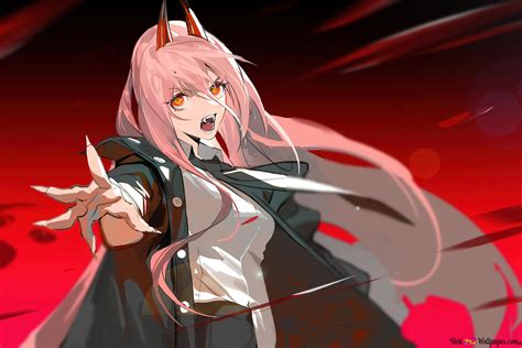 Poder del arte de anime de Chainsaw man 4K descarga de fondo de pantalla