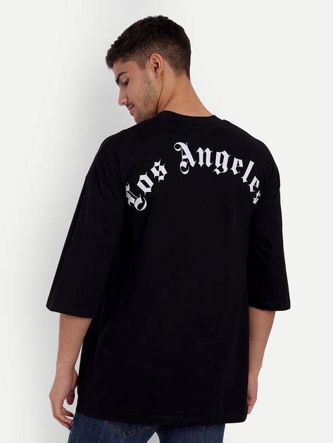 Los Angeles Black Drop-shoulder Oversized Tee – gavin paris