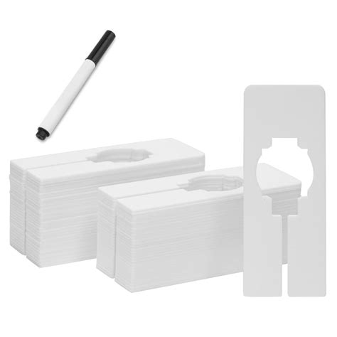 50 Pack Closet Dividers for Hanging Clothes, Rectangular Blank Plastic ...