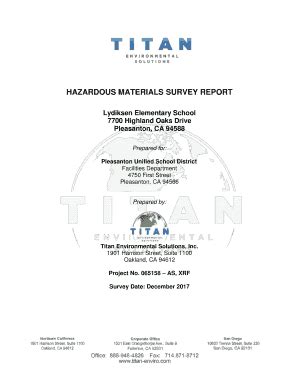 Fillable Online HAZARDOUS MATERIALS SURVEY REPORT Fax Email Print ...