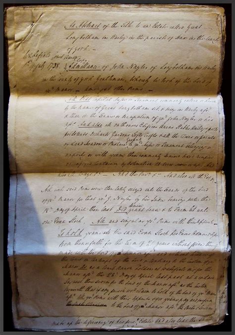 Abstract of Title (Draft), Dated 1812 - Ancestral Deeds