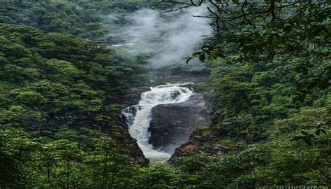 Shivaganga Falls Is A Picturesque Waterfall Amidst Lush Greenary