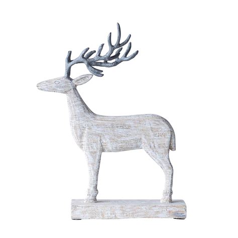 Creative Co-Op Mango Wood & Metal Reindeer : Amazon.in: Home & Kitchen