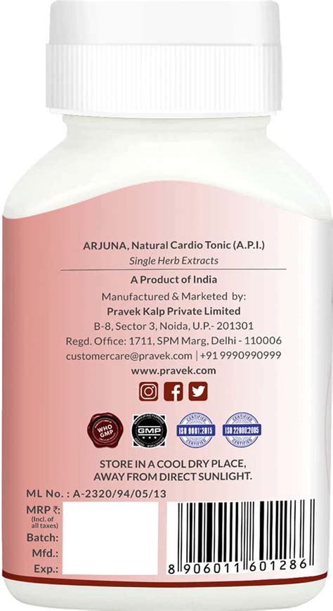 Buy PRAVEK ARJUNA 60 CAPSULES Online & Get Upto 60% OFF at PharmEasy