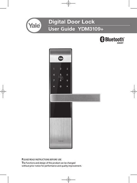 Image result for Yale Lock Programming Guide