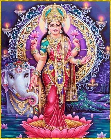 APM Goddess LAXMI JI Wall Vinyl Sticker Fully Waterproof Siize 12X18 ...