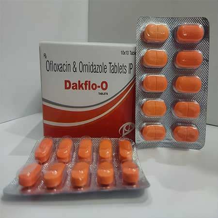 Dakflo O - Ofloxacin & Ornidazole Tablets IP - Dakgaur Healthcare